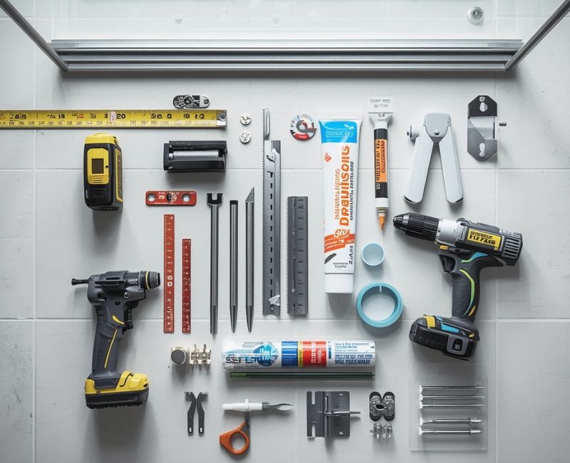 Frameless shower door tools
