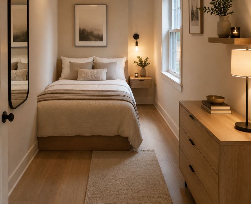 Smart bed placement in small bedroom
