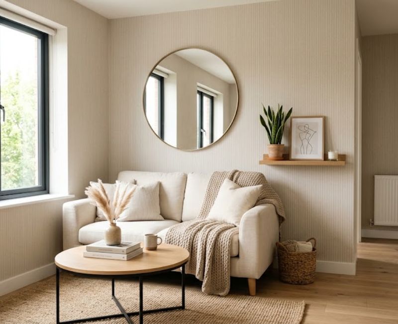 Small living room wallpaper idea