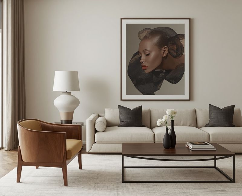 Curated modern living room
