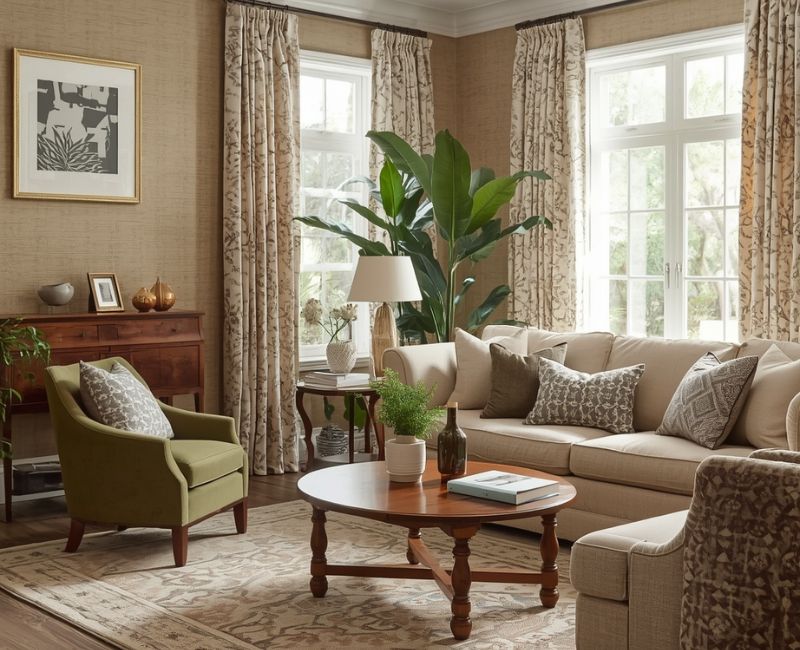 Wallpaper with matching furniture